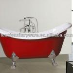 Freestanding bathtub with leg