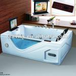 New design Hot tub massage bath tub with TV/DVD,heater control panel and air bubble
