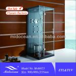 M-A6023L tempered glass silicon free factory made frameless steam shower