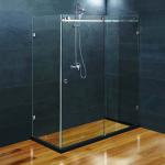 high quality 304 SS frameless shower stall