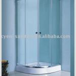 Simple shower room with aluniniun profile