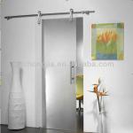 Sandblasted glass shower door