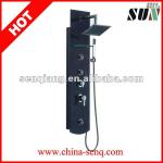 2014 new model black painting safety glass shower panel