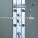 aluminum shower panel hung on wall for bathing