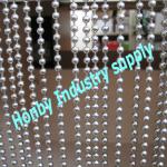 shimmer 6mm bead diameter bright silver metal ball chain curtain