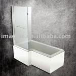 L-Shaped Shower Bath with Screen