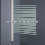 Tempered Glass Bathroom Screen Glass Shower Partition with Various Patterned Glass and Half Aluminium Alloy Frame