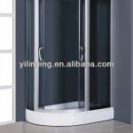 Competitive Corner Shower Enclosure with Clear Front Glass Big Aluminium Alloy Door Panel