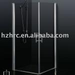 folded glass shower partition