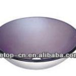 Sanitary ware pedestal glass basin clear colored glass basins
