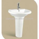 ceramic sanitary ware china wash basin with pedestal-D2203