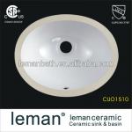 With UPC/CSA Certification Oval Under Counter Wash Basin Sanitary Ware Ceramic Sinks Bathroom Basin-CUO1510 Under Counter Wash Basin