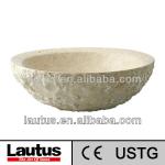 made in Shanghai factory rough natural stone bathroom sink-W4515