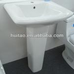 HT310 popular design pedestal basin ceramic sink with pedestal