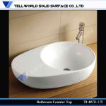 2014 Newest Fashion Design Bathroom Furniture Solid Surface wash basin sink TW-MATB-175