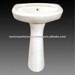 repose Ceramic Wash Basin with pedestal