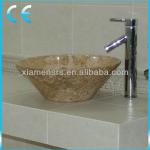 Beige marble bathroom sink