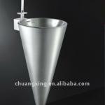 stainless steel cone shaped bathroom sinks
