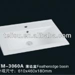 YM-3060A bathroom ceramic hand wash basin