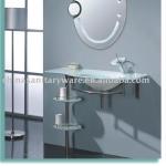 glass bathroom vanity unit