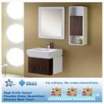 Wall Hung Bathroom Wooden Vanity Unit Side Cabinet Basin&amp; Matching Mirror