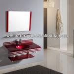 Bathroom cabinets with glass basin 063