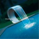 stainless steel swimming pool waterfall