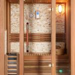 Comfortable red cedar sauna stove sauna room BR-1236