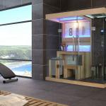 Combination of dry sauna room &amp; wet steam room FS-1389