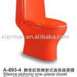 one piece colorful siphonic toilet