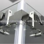 Shower room square tube sliding system/stainless steel hardware