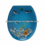 blue popular polyresin toilet seats