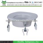 Care commode raised toilet seat with arm