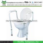 Care commode with arm raised toilet seats