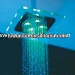 Stainless steel LED shower head with changable colour--WST-1699-3B
