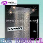 CE remote control change color stainless steel led top shower