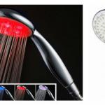 ABS plastic led light rain shower head SEC-1003-2(Temperature Control)(Tricolor)