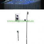 20&#39;&#39; modern lights 3 color changing Brass water power LED shower head
