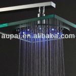 New!!8 Inch glass led color changing shower head (L-1003)