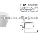 Washdown wall-hung toilet bowl