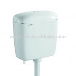 Dual flush wall hung plastic water tank cistern