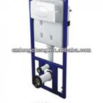 Bathroom wall hung toilet with wall mounted toilet tank