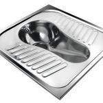 Stainless steel squatting pan wc