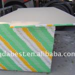 Paper faced gypsum board for drywalls or partitions