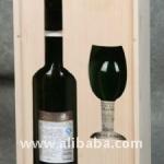 two bottle wooden wine box with accessories