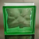 decorative hollow Green cloudy block glass