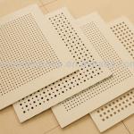 Perforated gypsum ceiling tiles