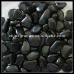 black polished pebbles