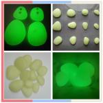 Shatter resistant glow in the dark pebble stone