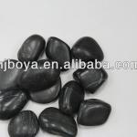 black pebbles for garden decoration